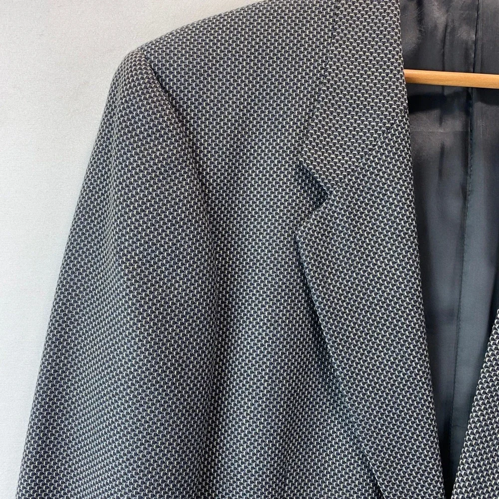 VTG Giorgio Armani Blazer Mens 42R Grey Wool Italian Sport Coat Marshall Field